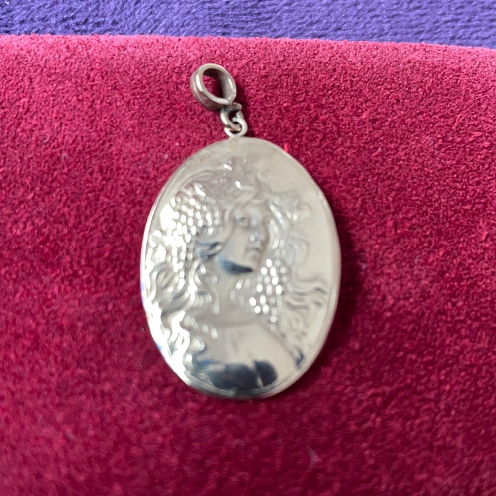 New 18K Gold Greek Goddess Pendant